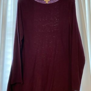 Eggplant J. Jill light weight sweater